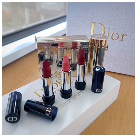 dior rouge dior minaudière|dior lipstick set with clutch.